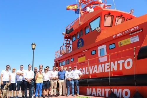 Simulacro de rescate con helicóptero y guardamar Polimnia abierta al público en Almerimar