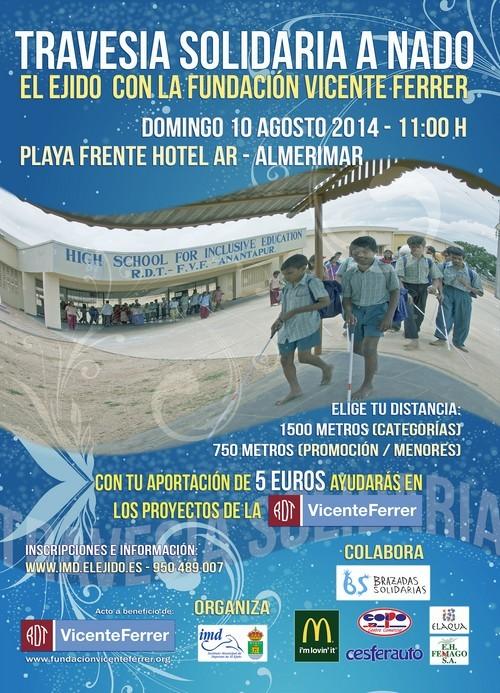 La 'VI Travesía a Nado' de Almerimar se une al proyecto de la Fundación Vicente Ferrer