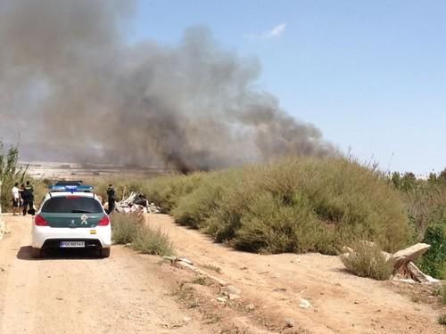Incendio espectacular en las inmediaciones de la Balsa del Sapo
