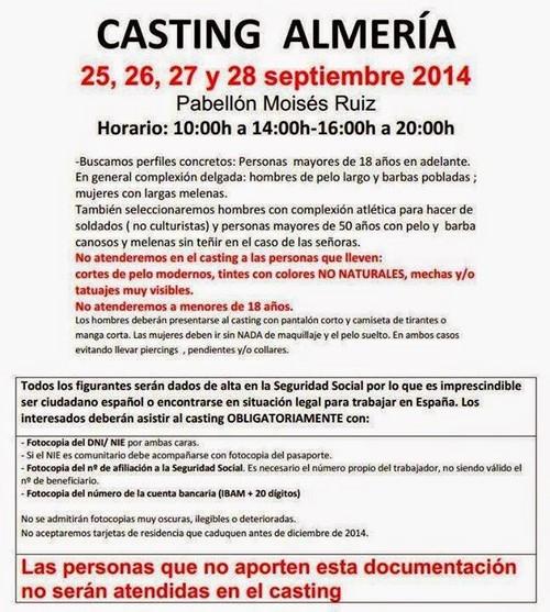 Comienza el casting de figurantes para la película Clavius, que se rodará en Almería