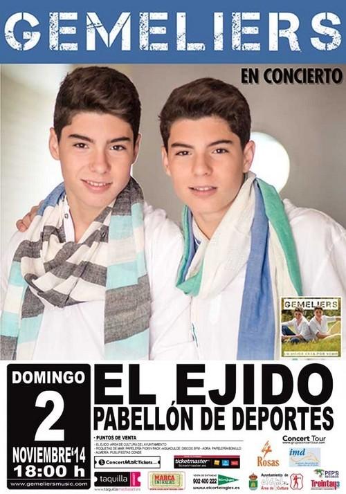 Gemeliers, en concierto el próximo 2 de noviembre en El Ejido