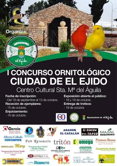 Santa María del Águila acoge la celebración del I Concurso  Ornitológico ‘Ciudad de El Ejido’