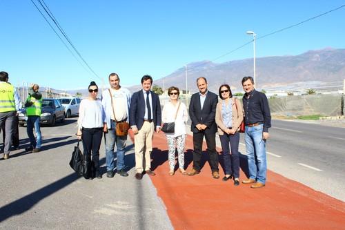 Representantes del Ayuntamiento ejidense visitan las obras del carril bici bidireccional
