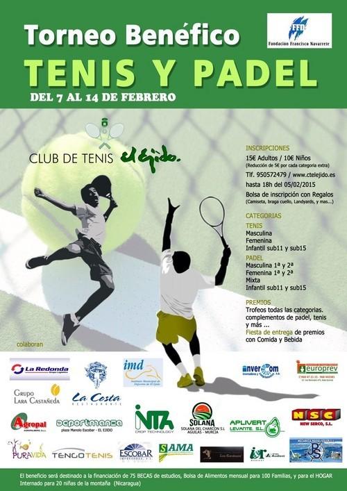 Torneo benéfico de tenis y pádel para financiar proyectos de la Fundación Francisco Navarrete