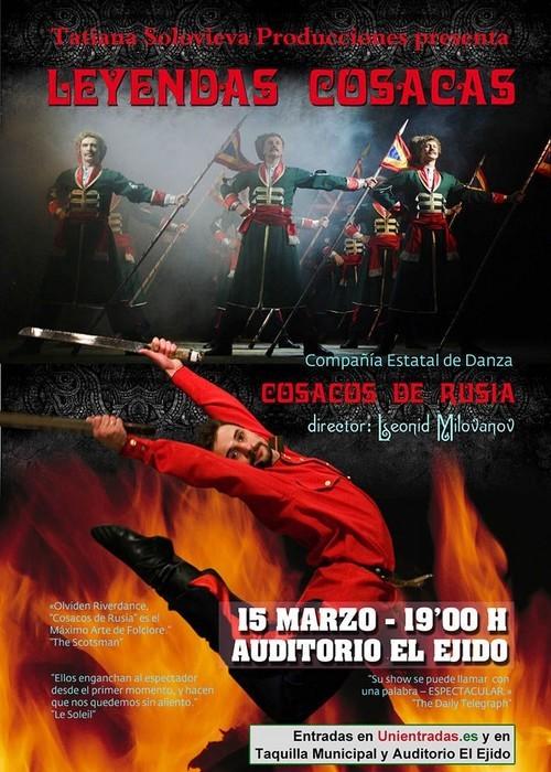 El Auditorio de El Ejido acogerá el próximo domingo el espectáculo ‘Cosacos de Rusia’