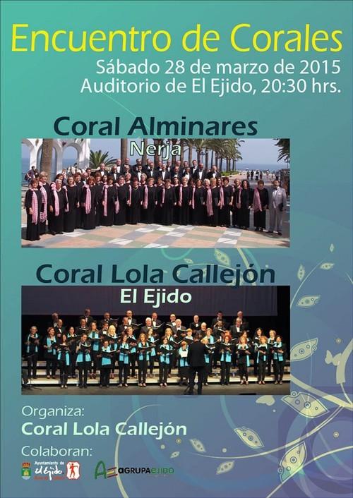El Teatro Auditorio de El Ejido acogerá este sábado un encuentro de corales en el que participarán ‘Alminares’ y ‘Lola Callejón’
