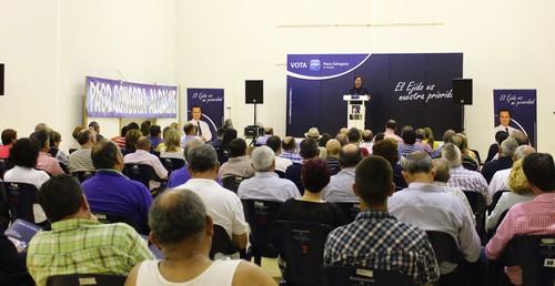 Francisco Góngora repasó sus cuatro años de alcalde en un mitin en Las Norias