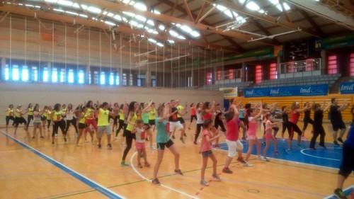 El Pabellón de Deportes acogió ayer el 'IV Aerobithón Ciudad de El Ejido-Elaqua'