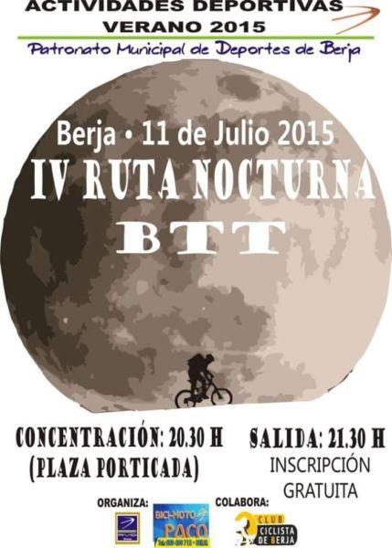 Este sábado llega la IV Ruta Nocturna BTT de Berja con subida a La Sierrecilla