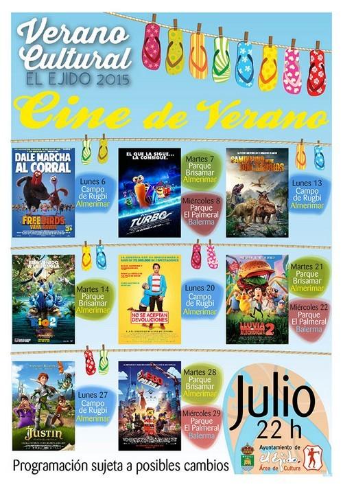 Cine de verano al aire libre con proyecciones para toda la familia en las noches de verano de Almerimar y Balerma
