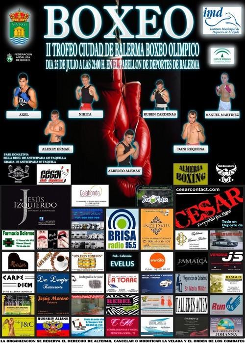 El próximo sábado tendrá lugar el II Trofeo Ciudad de Balerma Boxeo Olímpico