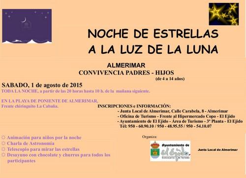 'La Noche de Estrellas' reunirá este sábado a padres e hijos que disfrutarán de una velada cargada de actividades relacionadas con la astronomía