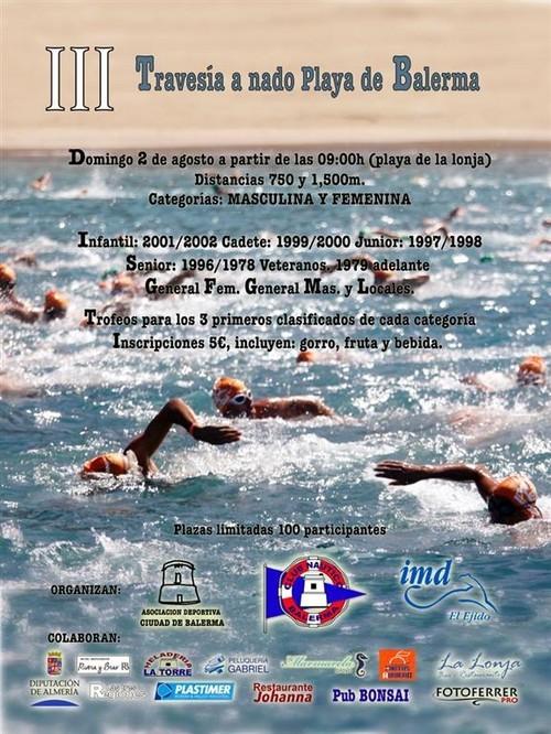 Balerma acoge este domingo la III Travesía a Nado con un recorrido de 1.500 metros