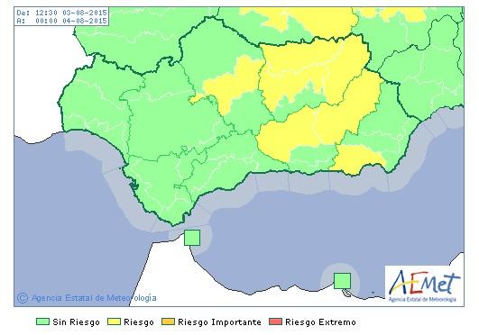 Alerta amarilla en el Poniente por temperaturas máximas de hasta 37 ºC