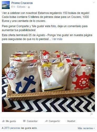 La Policía Nacional alerta de un fraude masivo en Facebook que regala viajes de Costa Cruceros