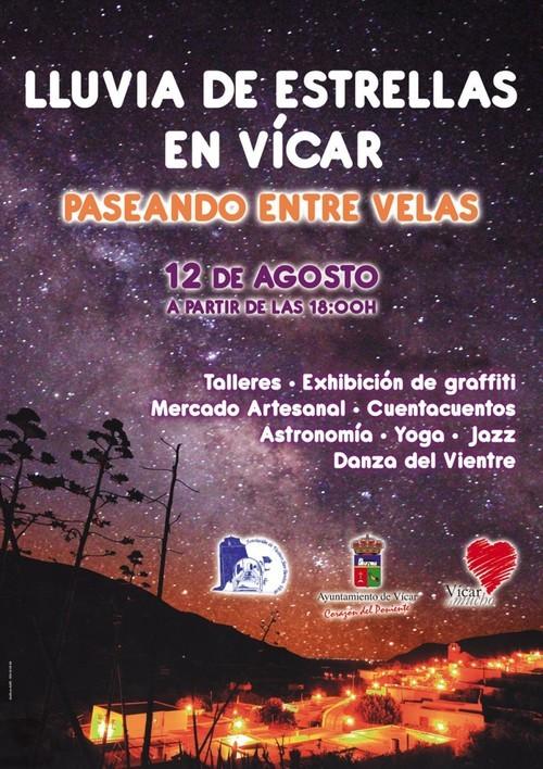 Cultura organiza un amplio cartel de actividades en la Villa de Vícar en torno al fenómeno de la lluvia de estrellas del próximo miércoles