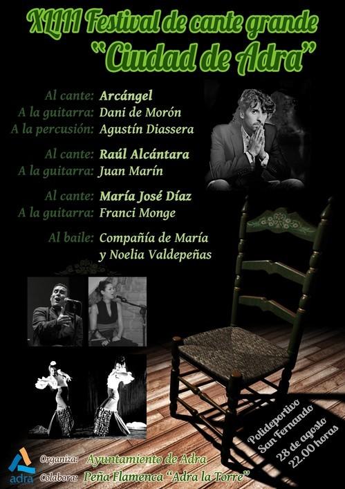 ‘Arcángel’ será cabeza de cartel en el XLIII Festival de Cante Grande ‘Ciudad de Adra’