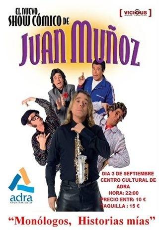 ‘Monólogos, historias mías’ de Juan Muñoz, espectáculo teatral previo a la Feria de Adra