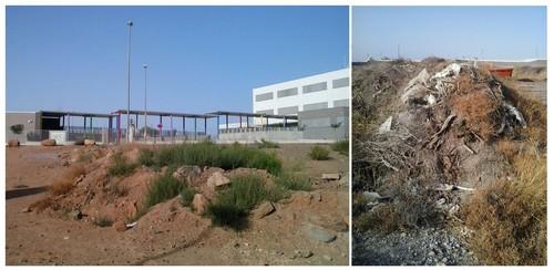 IU insta a Amat a adecentar los solares y accesos del entorno de los colegios de Roquetas antes del inicio de las clases