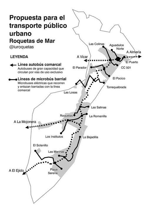 El grupo de Izquierda Unida de Roquetas presenta su tercera moción para el servicio público en la Semana Europea de la Movilidad