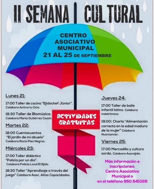 El Centro Asociativo Municipal inicia este lunes su temporada con la II Semana Cultural dirigida a fomentar la participación