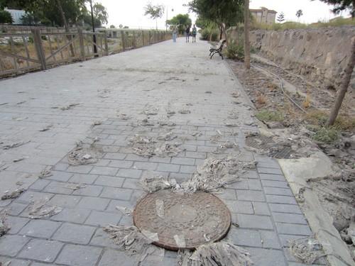 IU Roquetas denuncia el abandono municipal de la Rambla de las Hortichuelas