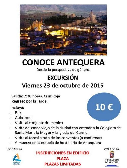 El Área de la Mujer del Ayuntamiento de Adra organiza una excursión a Antequera