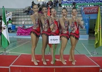 El conjunto junior absoluto del Rítmica El Ejido, oro en el III Torneo Nacional de Conjuntos Lidia Redondo