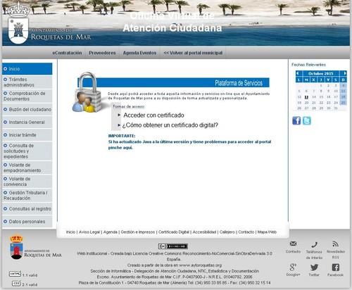 La Oficina Virtual de Atención Ciudadana de Roquetas permitirá realizar todos los trámites de forma electrónica