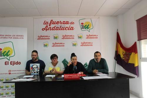 Izquierda Unida El Ejido llama a participar en las Marchas de la Dignidad del jueves