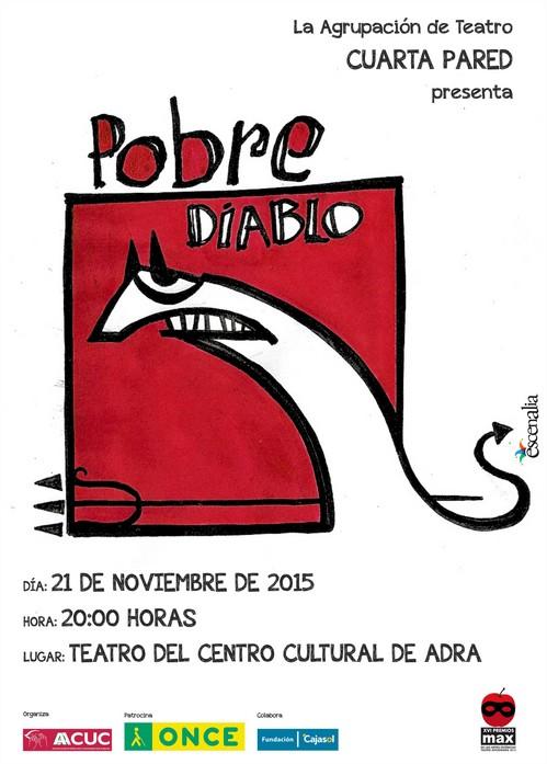 El teatro ‘Pobre Diablo’ llega este sábado al Centro Cultural de Adra