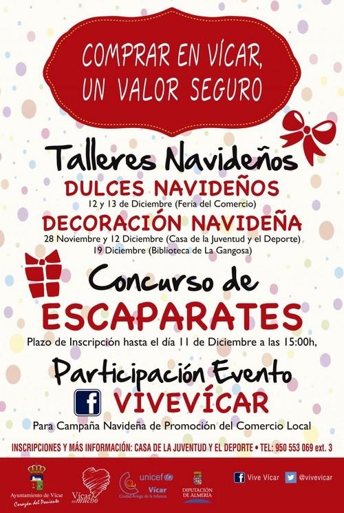 La segunda edición de la Campaña Navideña de Promoción del Comercio Local incluye un concurso de escaparates y talleres de dulces y decoración