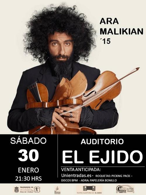 Miguel Poveda, Ara Malikian y Manu Sánchez, entre las propuestas culturales del VIII aniversario del Teatro Auditorio de El Ejido
