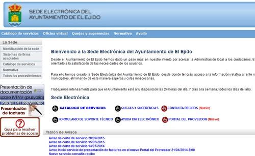 Algo más 8.800 ejidenses realizaron durante 2015 sus tramitaciones vía on-line a través de la Oficina Virtual del Ayuntamiento