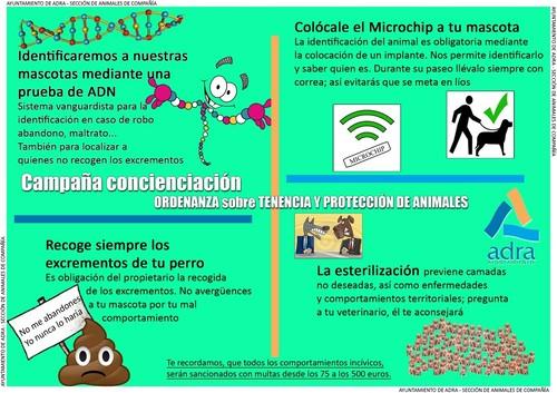 Adra inicia una campaña informativa de la normativa para la tenencia y protección de animales de compañía