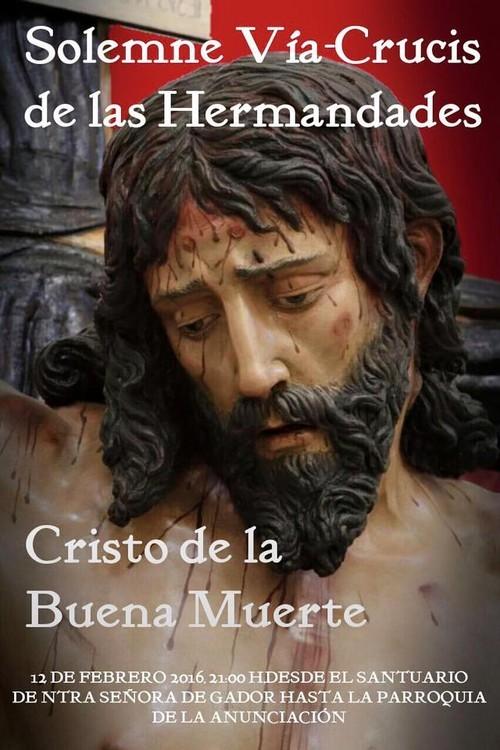 El Cristo de la Buena Muerte presidirá el Vía Crucis de las Cofradías de Berja