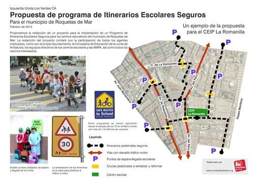 IU Roquetas apunta que la propuesta de caminos escolares del PP llega tarde e incompleta