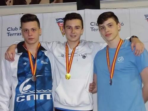 El nadador ejidense Manuel Martos, campeón de España en 100 metros espalda