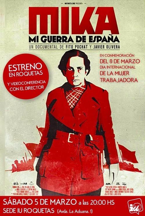 IU Roquetas proyectará el documental ‘Mika, mi guerra de España’