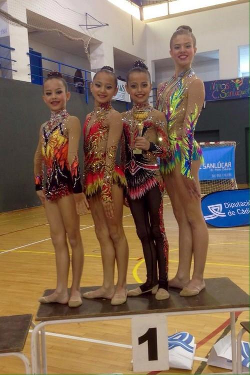 Las gimnastas ejidenses María Jiménez y Lucía Rodríguez, oro y bronce en el XVII Torneo Nacional Sanlúcar Puerta Doñana