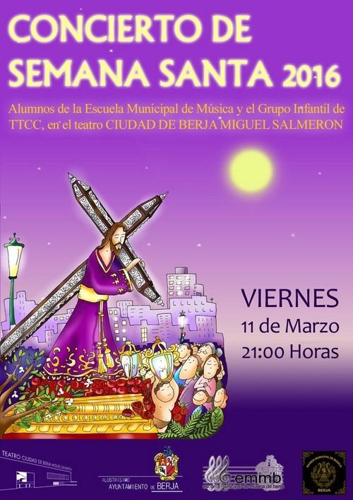 Los alumnos de la Escuela Municipal de Música de Berja ofrecen un concierto de Semana Santa