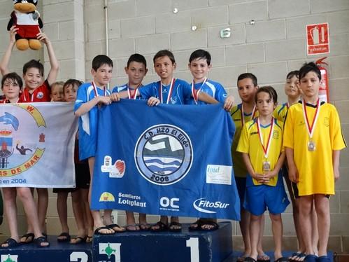 Sobresaliente para los benjamines del H2O El Ejido en el fin de curso de la natación de Almería