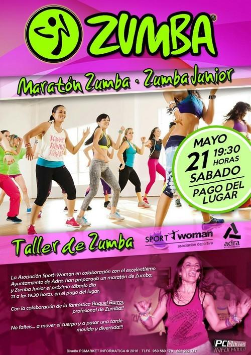 Maratón de zumba en Adra el próximo sábado