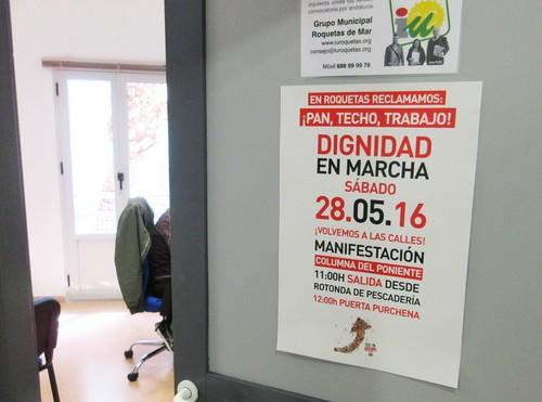 IU Roquetas anima a participar en las Marchas de la Dignidad de este sábado 28 de mayo