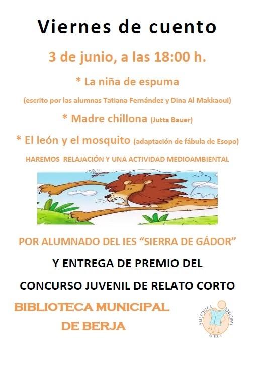 Emilia Ramos, ganadora del IV Concurso Juvenil de Relato Corto de Berja