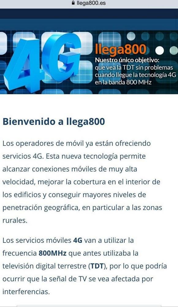 La Web del Ayuntamiento de El Ejido habilita un espacio de información ante las posibles interferencias que la tecnología móvil 4G puede ocasionar en la señal de TDT