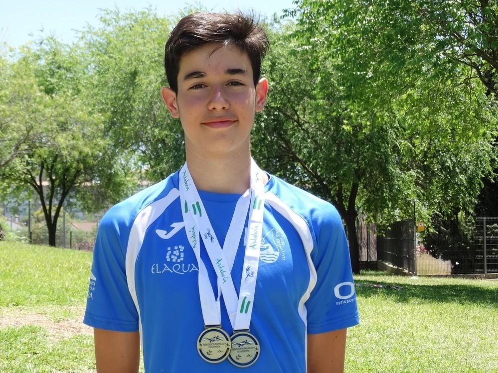 Miguel Guerrero, del H2O, doble campeón de Andalucía alevín