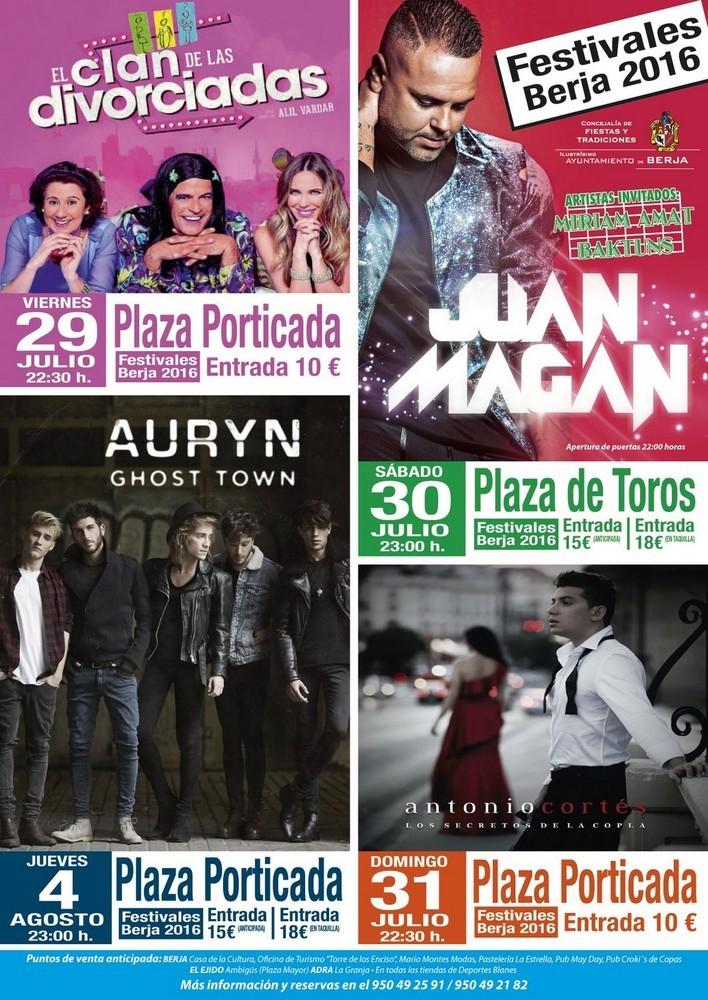 El Ayuntamiento de Berja presenta unos Festivales 2016 de gran calidad y para todos los públicos