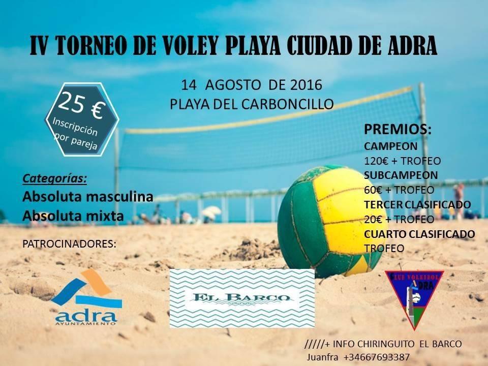 La playa del Carboncillo acoge el domingo el IV Torneo de Voley Playa 'Ciudad de Adra'