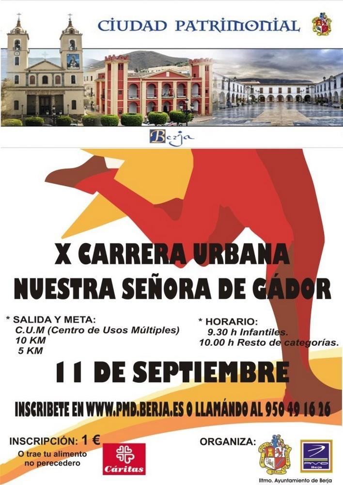Abiertas las inscripciones para la X Carrera urbana de Nuestra Señora de Gádor de Berja